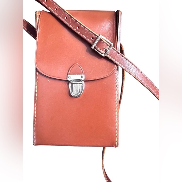 Vintage Homa Leather Camera Bag, Crossbody Purse, English Leather, Brown - Picture 8 of 12